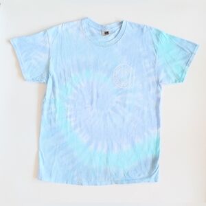 Surf-Style Size Large Bonita Beach Tie Dye Blue Short Sleeve Tee Shirt